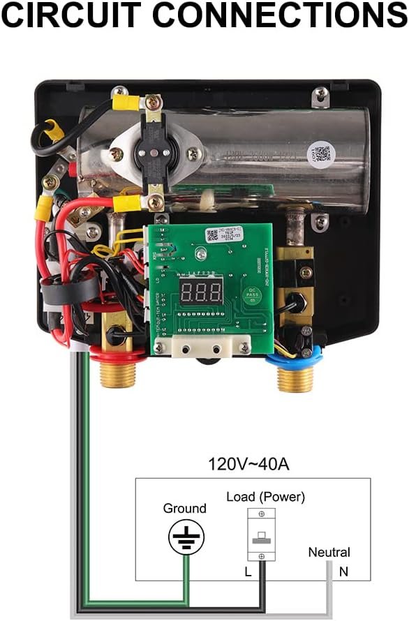 CAMPLUX 120V Tankless Water Heater, Point of Use Instant Hot Water Heater, 3.5KW (TE04B) Hot Water Heater for Sink with Self Modulating Technology, Black CAMPLUX 120V Tankless Water Heater, Point of Use Instant Hot Water Heater, 3.5KW (TE04B) Hot Water Heater for Sink with Self Modulating Technology, Black