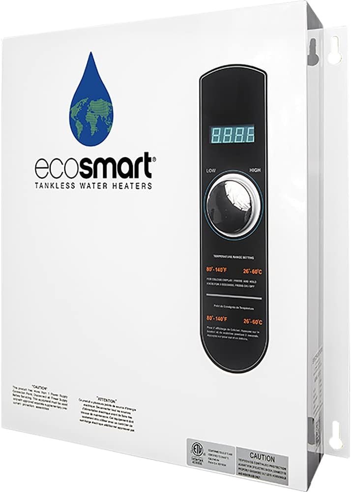 EcoSmart ECO 27 Tankless Water Heater, Electric, 27-kW - Quantity 1, 17 x 17 x 3.5 EcoSmart ECO 27 Tankless Water Heater, Electric, 27-kW - Quantity 1, 17 x 17 x 3.5