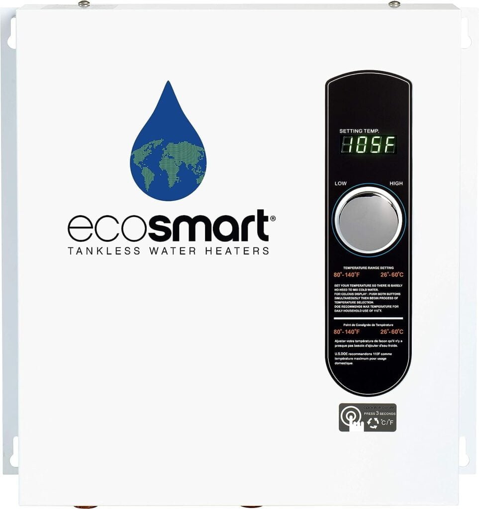 EcoSmart ECO 27 Tankless Water Heater, Electric, 27-kW - Quantity 1, 17 x 17 x 3.5 EcoSmart ECO 27 Tankless Water Heater, Electric, 27-kW - Quantity 1, 17 x 17 x 3.5