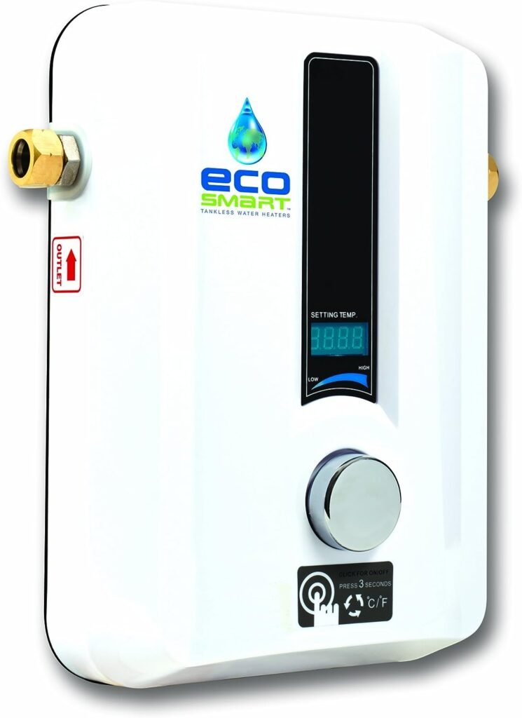 EcoSmart ECO 8 Tankless Water Heater, Electric, 8-kW - Quantity 1, 12 x 8 x 4 EcoSmart ECO 8 Tankless Water Heater, Electric, 8-kW - Quantity 1, 12 x 8 x 4