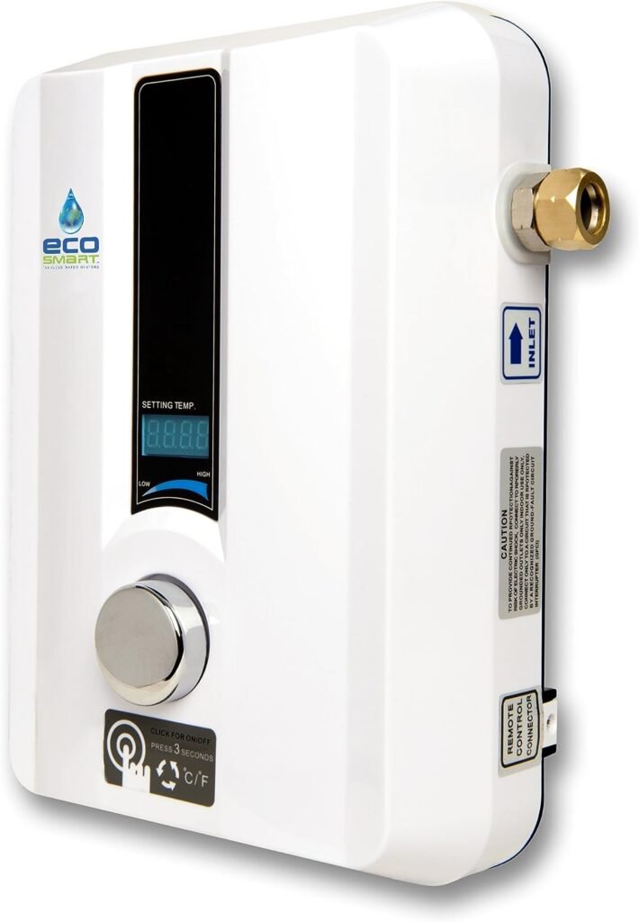 EcoSmart ECO 8 Tankless Water Heater, Electric, 8-kW - Quantity 1, 12 x 8 x 4 EcoSmart ECO 8 Tankless Water Heater, Electric, 8-kW - Quantity 1, 12 x 8 x 4
