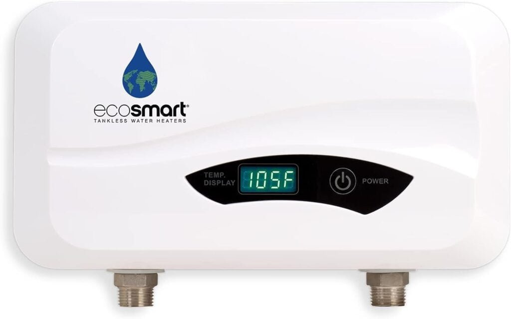 Ecosmart POU 6 Point of Use Electric Tankless Water Heater, 6 KW, 1/20, 1/40, 1/95, White