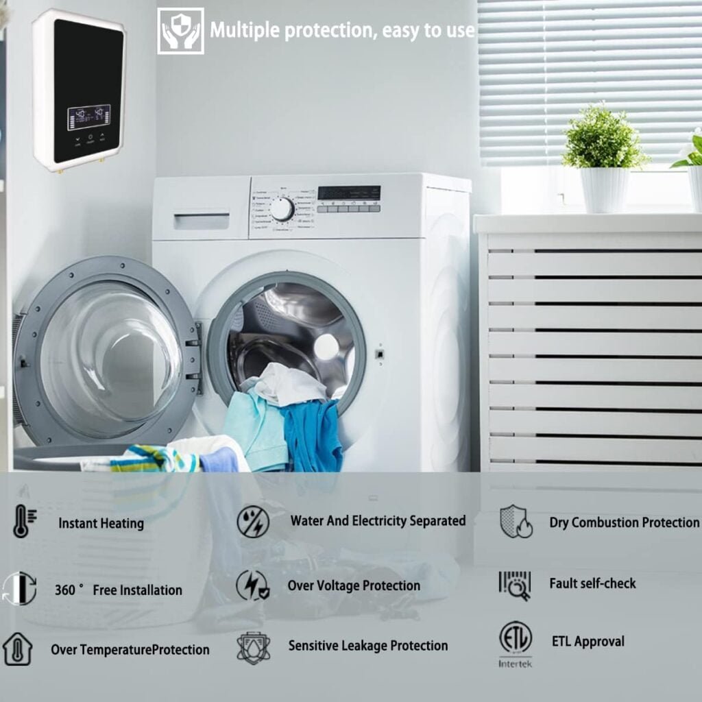 HAIYEATBNB Tankless Water Heater Electric 110V，5.5kW On Demand Water Heater Under Sink With Remote Control