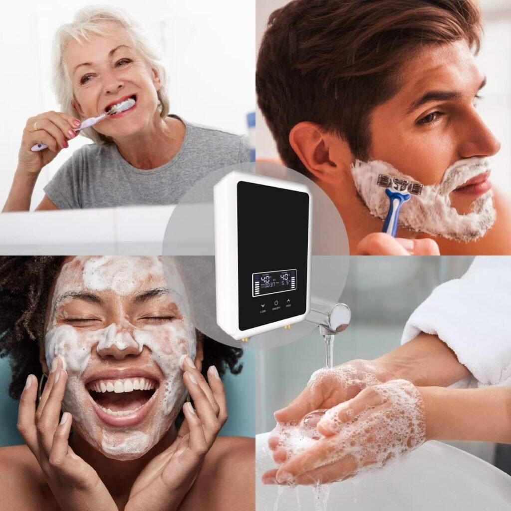 HAIYEATBNB Tankless Water Heater Electric 110V，5.5kW On Demand Water Heater Under Sink With Remote Control