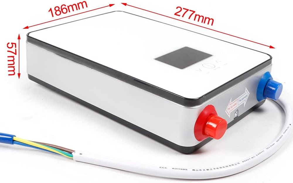 Harbin-Star Tankless Water Heater Electric, 4500W Electric Water Heater with LED Display, 110V On Demand Instant Hot Water Heater, Self Modulates to Save Energy Use, for Shower Kitchen Bathroom -White Harbin-Star Tankless Water Heater Electric, 4500W Electric Water Heater with LED Display, 110V On Demand Instant Hot Water Heater, Self Modulates to Save Energy Use, for Shower Kitchen Bathroom -White