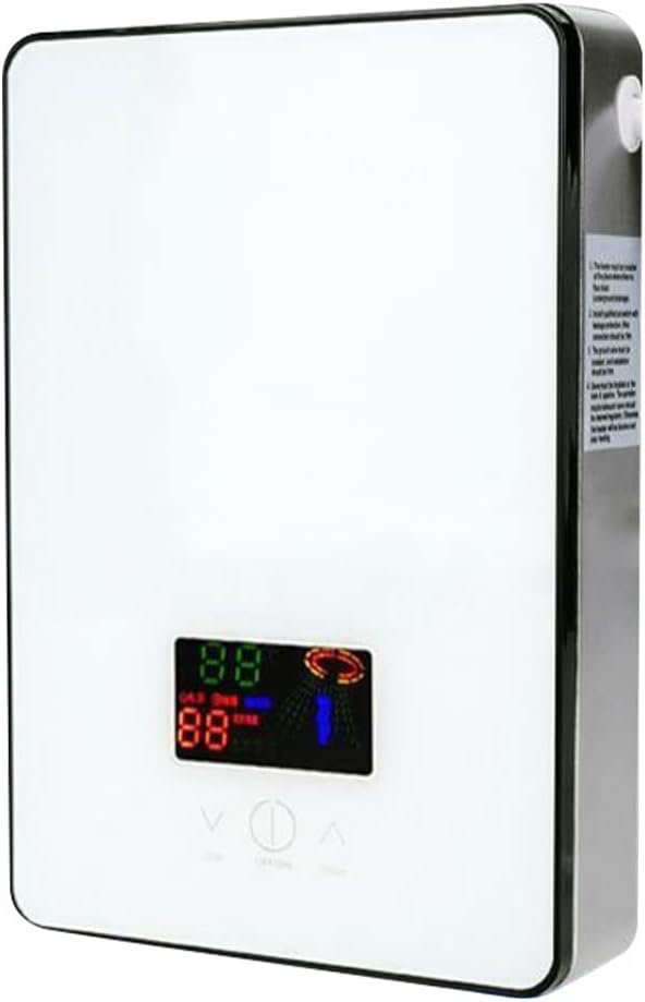 Harbin-Star Tankless Water Heater Electric, 4500W Electric Water Heater with LED Display, 110V On Demand Instant Hot Water Heater, Self Modulates to Save Energy Use, for Shower Kitchen Bathroom -White Harbin-Star Tankless Water Heater Electric, 4500W Electric Water Heater with LED Display, 110V On Demand Instant Hot Water Heater, Self Modulates to Save Energy Use, for Shower Kitchen Bathroom -White