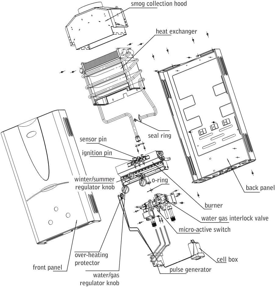 MAREY GA10LP Power 10L 3.1 GPM Propane Gas Tankless Water Heater, Liquid, White MAREY GA10LP Power 10L 3.1 GPM Propane Gas Tankless Water Heater, Liquid, White