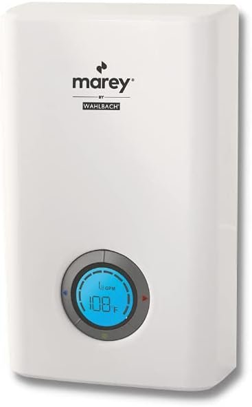 MAREY Power Pak 12 kW Electric Tankless Water Heater, White, Small