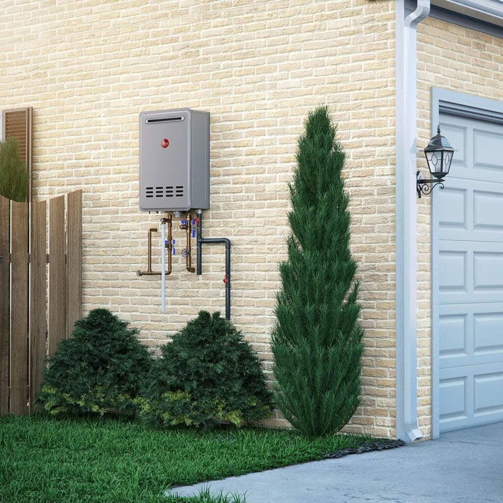 Rheem Mid-Efficiency 7.0GPM Outdoor Natural Gas Tankless Water Heater Rheem Mid-Efficiency 7.0GPM Outdoor Natural Gas Tankless Water Heater