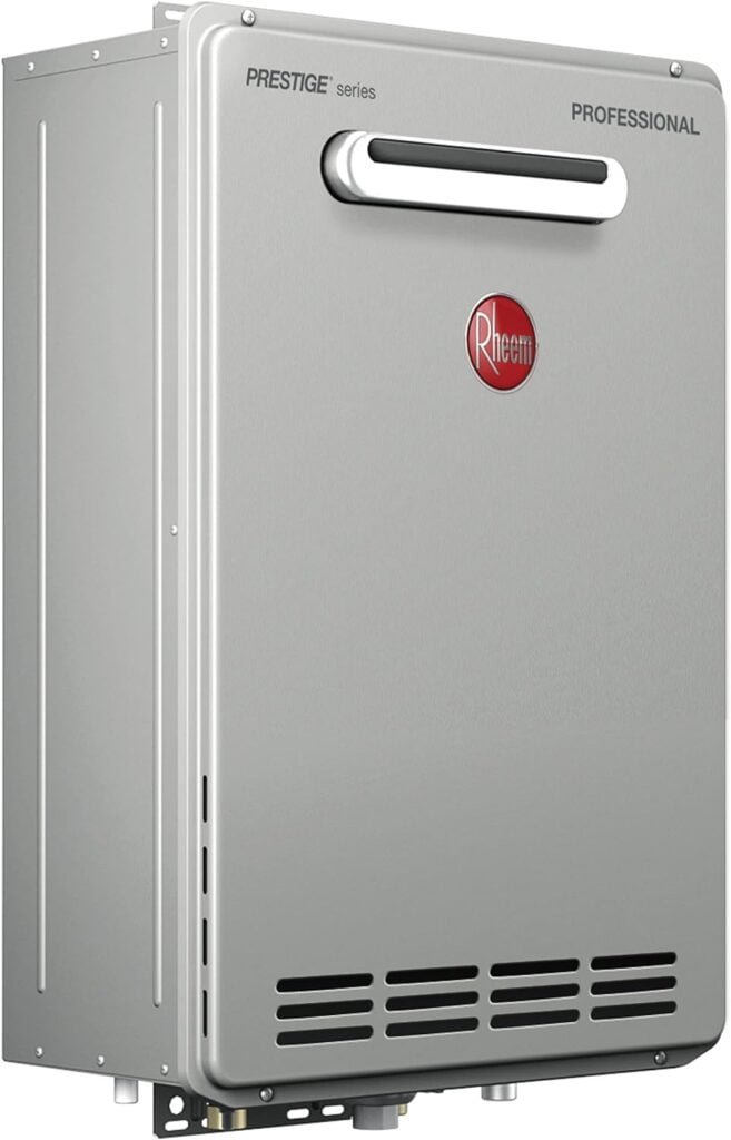 Rheem Prestige Condensing Tankless Outdoor Liquid Propane Water Heater 9.0 GPM - RTGH-90XLP-2 Rheem Prestige Condensing Tankless Outdoor Liquid Propane Water Heater 9.0 GPM - RTGH-90XLP-2
