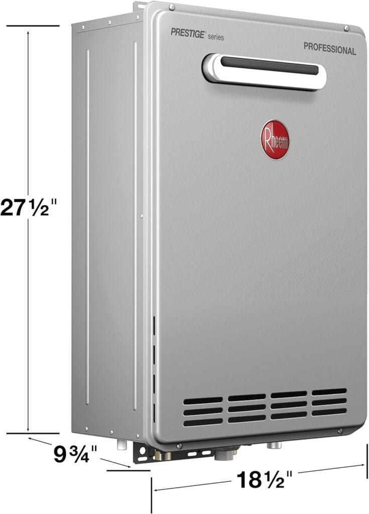 Rheem Prestige Condensing Tankless Outdoor Natural Gas Water Heater 6.8 GPM - RTGH-68XLN-2 Rheem Prestige Condensing Tankless Outdoor Natural Gas Water Heater 6.8 GPM - RTGH-68XLN-2
