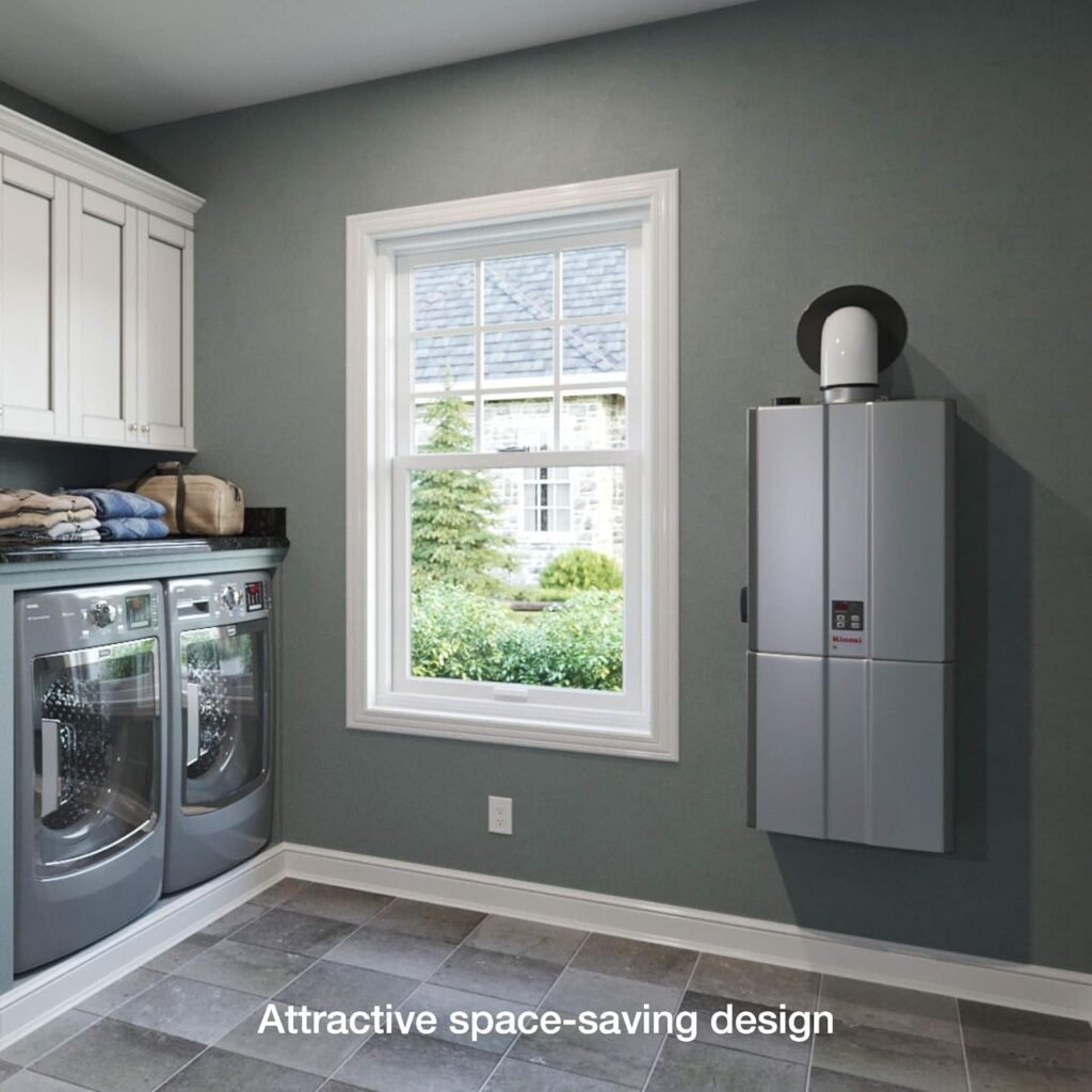 Rinnai RU160iN Condensing Tankless Hot Water Heater, 9 GPM, Natural Gas, Indoor Installation