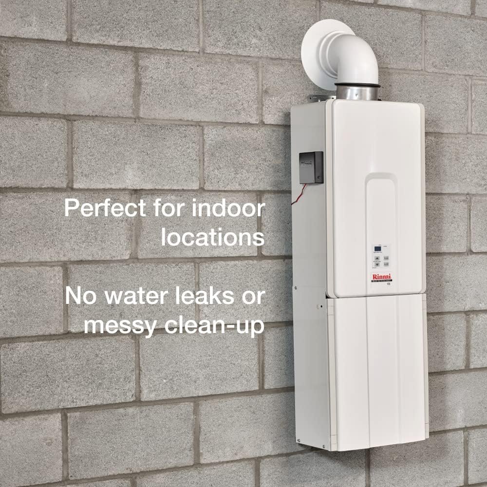 Rinnai V94XiN Tankless Hot Water Heater, 9.8 GPM, Natural Gas, Indoor Installation, SCAQMD Approved