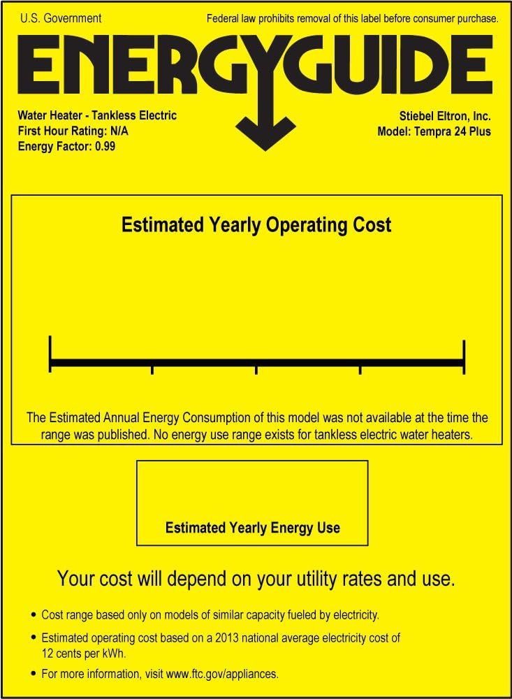 Stiebel Eltron Tankless Water Heater – Tempra 24 Plus – Electric, On Demand Hot Water, Eco, White, 20.2 Stiebel Eltron Tankless Water Heater – Tempra 24 Plus – Electric, On Demand Hot Water, Eco, White, 20.2