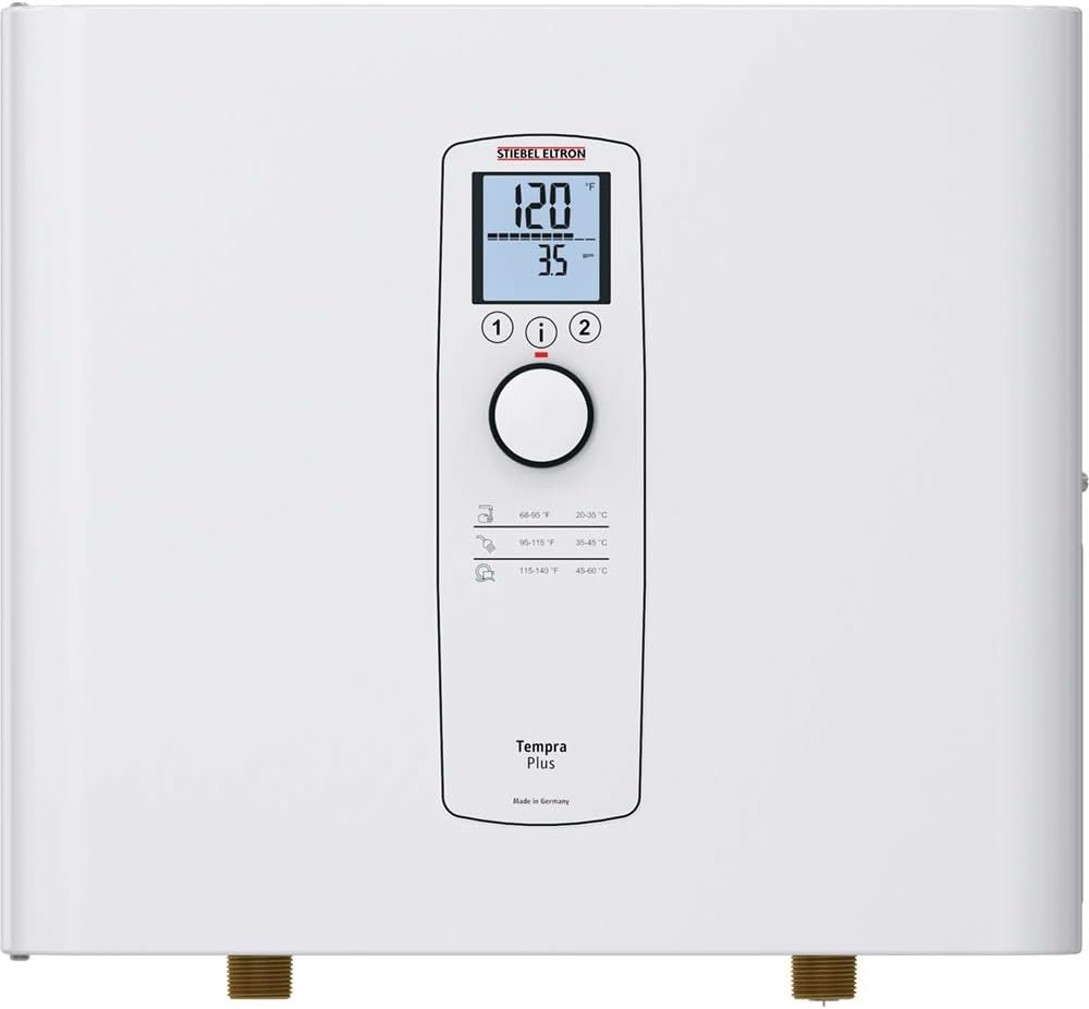 Stiebel Eltron Tankless Water Heater – Tempra 24 Plus – Electric, On Demand Hot Water, Eco, White, 20.2 Stiebel Eltron Tankless Water Heater – Tempra 24 Plus – Electric, On Demand Hot Water, Eco, White, 20.2