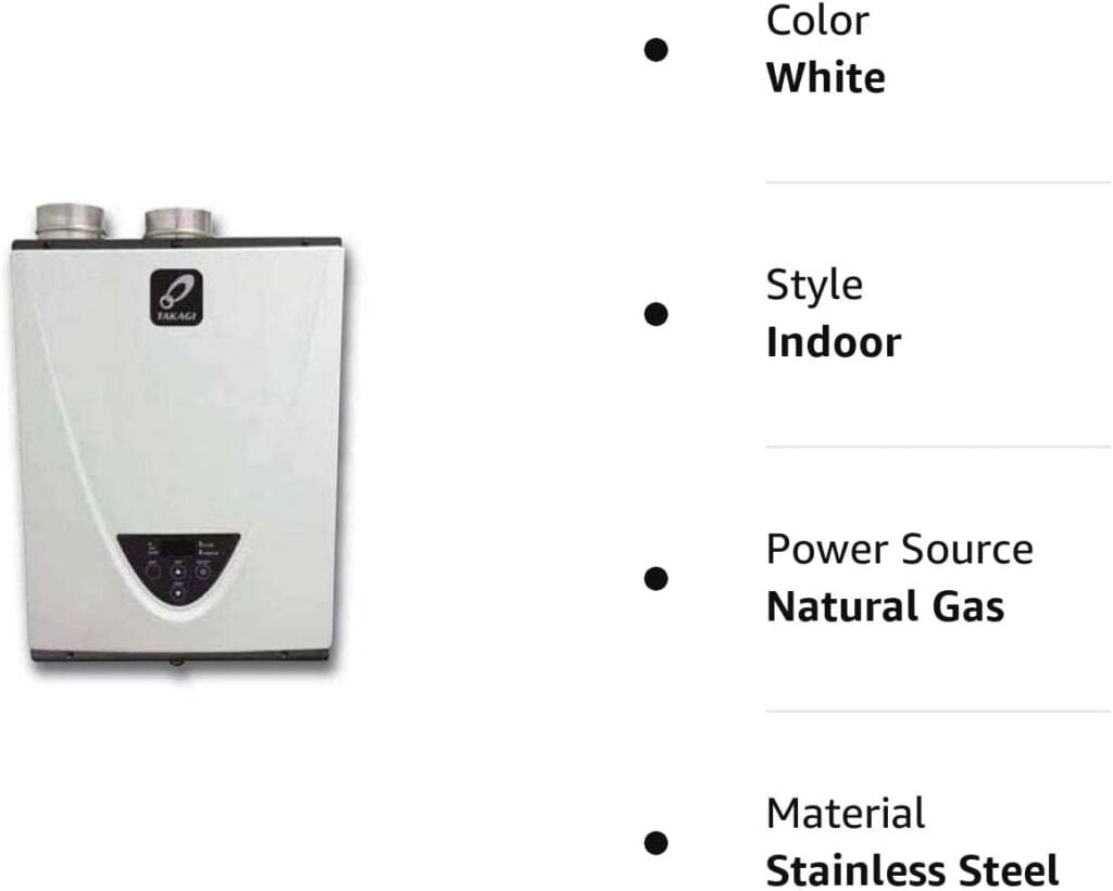 Takagi T-H3-DV-N Condensing High Efficiency Natural Gas Indoor Tankless Water Heater, 10-Gallon Per Minute, 199,000 BTU Takagi T-H3-DV-N Condensing High Efficiency Natural Gas Indoor Tankless Water Heater, 10-Gallon Per Minute, 199,000 BTU