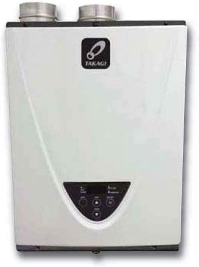 Takagi T-H3-DV-N Condensing High Efficiency Natural Gas Indoor Tankless Water Heater, 10-Gallon Per Minute, 199,000 BTU Takagi T-H3-DV-N Condensing High Efficiency Natural Gas Indoor Tankless Water Heater, 10-Gallon Per Minute, 199,000 BTU