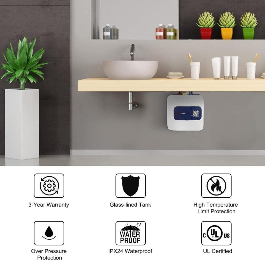 thermomate Mini Tank Electric Water Heater ES250 2.5 Gallons Point of Use No Wait for Hot Water Under Kitchen Sink 120V 1440W, Wall or Floor Mounted, UL Listed thermomate Mini Tank Electric Water Heater ES250 2.5 Gallons Point of Use No Wait for Hot Water Under Kitchen Sink 120V 1440W, Wall or Floor Mounted, UL Listed