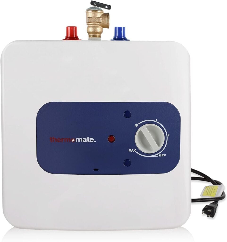 thermomate Mini Tank Electric Water Heater ES250 2.5 Gallons Point of Use No Wait for Hot Water Under Kitchen Sink 120V 1440W, Wall or Floor Mounted, UL Listed thermomate Mini Tank Electric Water Heater ES250 2.5 Gallons Point of Use No Wait for Hot Water Under Kitchen Sink 120V 1440W, Wall or Floor Mounted, UL Listed