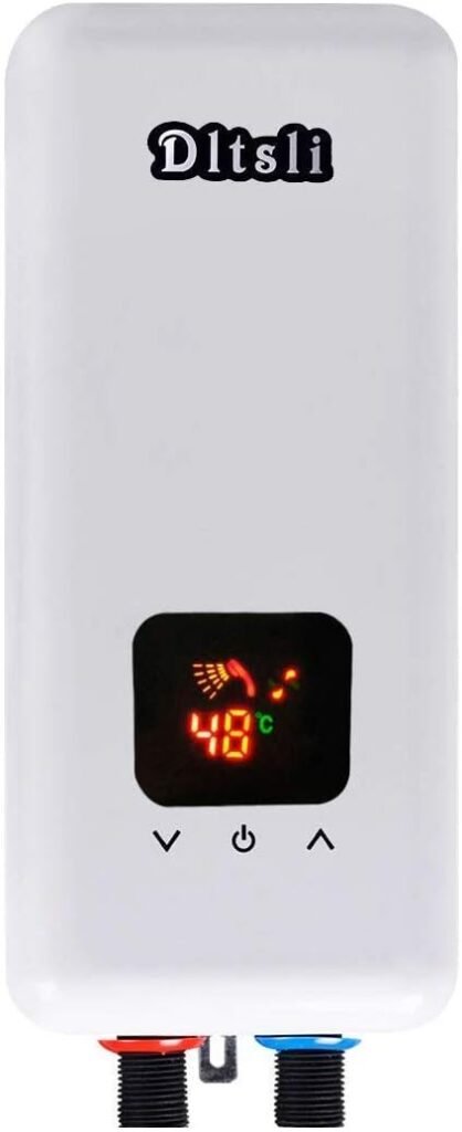 240V 5.5KW 4.5KW 3.5KW Instant Electric Hot Tankless Water Heater 3 Power Levels for Bathroom Kitchen RV Camping