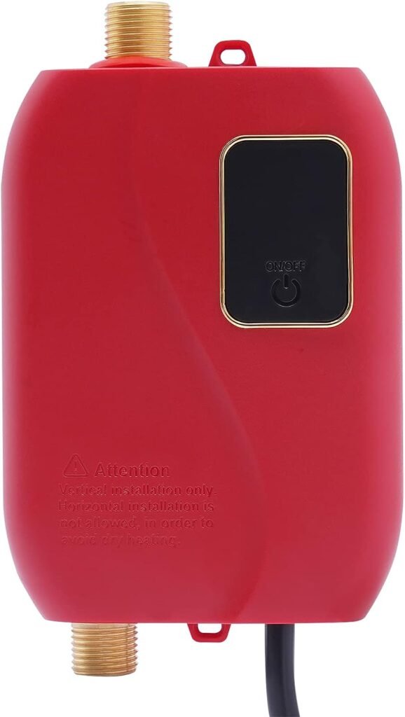 3000W Mini Electric Tankless Water Heater, 110V Electric On Demand Hot Water with Temperature Controllable for Home/Kitchen/Indoor (Red) 3000W Mini Electric Tankless Water Heater, 110V Electric On Demand Hot Water with Temperature Controllable for Home/Kitchen/Indoor (Red)
