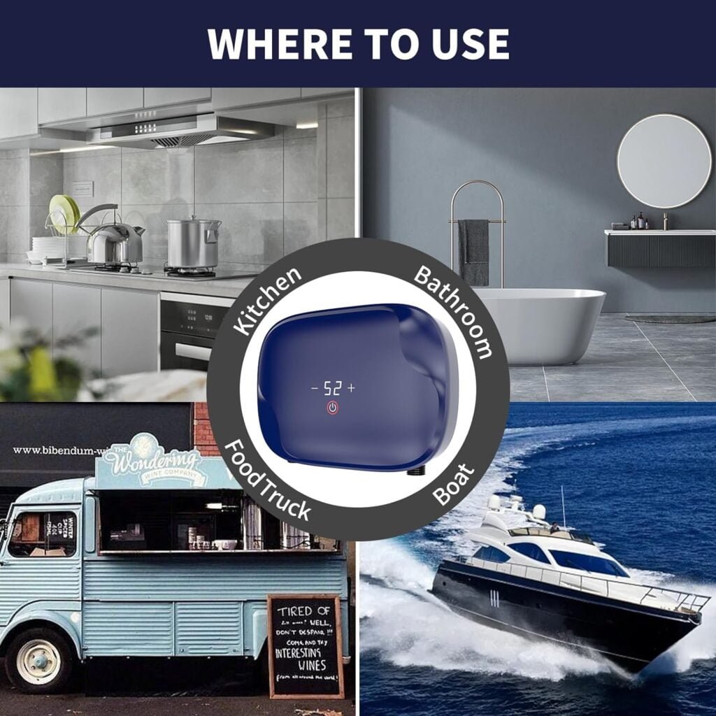 3500W Tankless Water Heater Electric - On Demand Hot Water Heater 110V with Automatic Control System, Fault Self-Test and Constant Temperature - Instant Mini Water Heater for Home Kitchen 3500W Tankless Water Heater Electric - On Demand Hot Water Heater 110V with Automatic Control System, Fault Self-Test and Constant Temperature - Instant Mini Water Heater for Home Kitchen