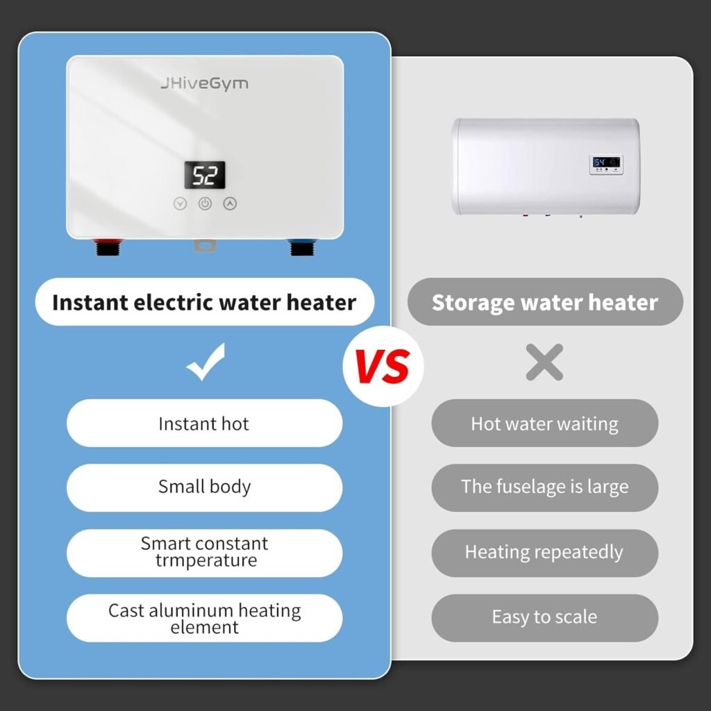 3500W Tankless Water Heater Electric - On Demand Hot Water Heater Electric 110V with Automatic Control System, Fault Self-Test and Constant Temperature - Instant Mini Water Heater for Home Kitchen 3500W Tankless Water Heater Electric - On Demand Hot Water Heater Electric 110V with Automatic Control System, Fault Self-Test and Constant Temperature - Instant Mini Water Heater for Home Kitchen