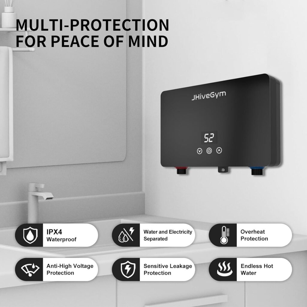 3500W Tankless Water Heater Electric - On Demand Hot Water Heater Electric 110V with Automatic Control System, Fault Self-Test and Constant Temperature - Instant Mini Water Heater for Home Kitchen 3500W Tankless Water Heater Electric - On Demand Hot Water Heater Electric 110V with Automatic Control System, Fault Self-Test and Constant Temperature - Instant Mini Water Heater for Home Kitchen