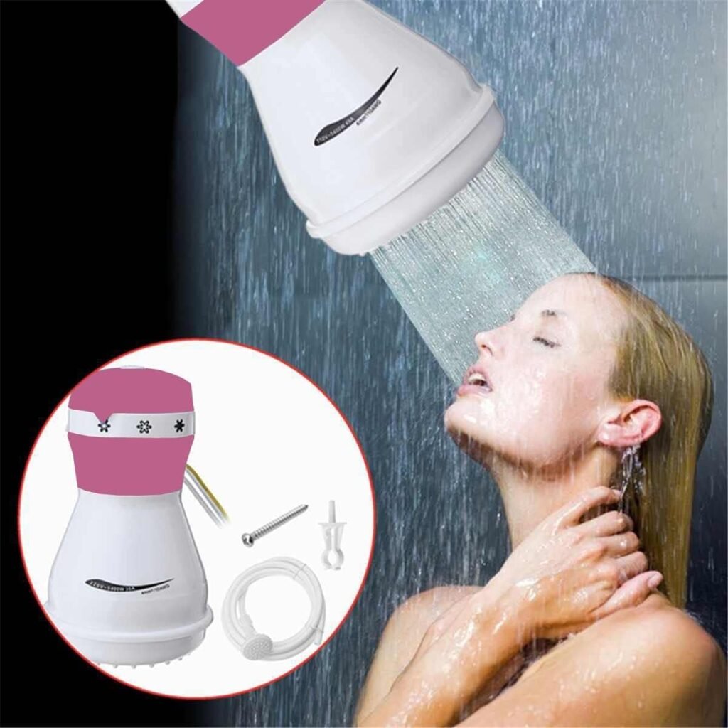 5400W Electric Shower Head Heater Instant Water Heater Electric shower110V Tankless water heater electric Electric Instant Hot Water Shower Head Heater Automatic Instant Three Temperature for Bathroom