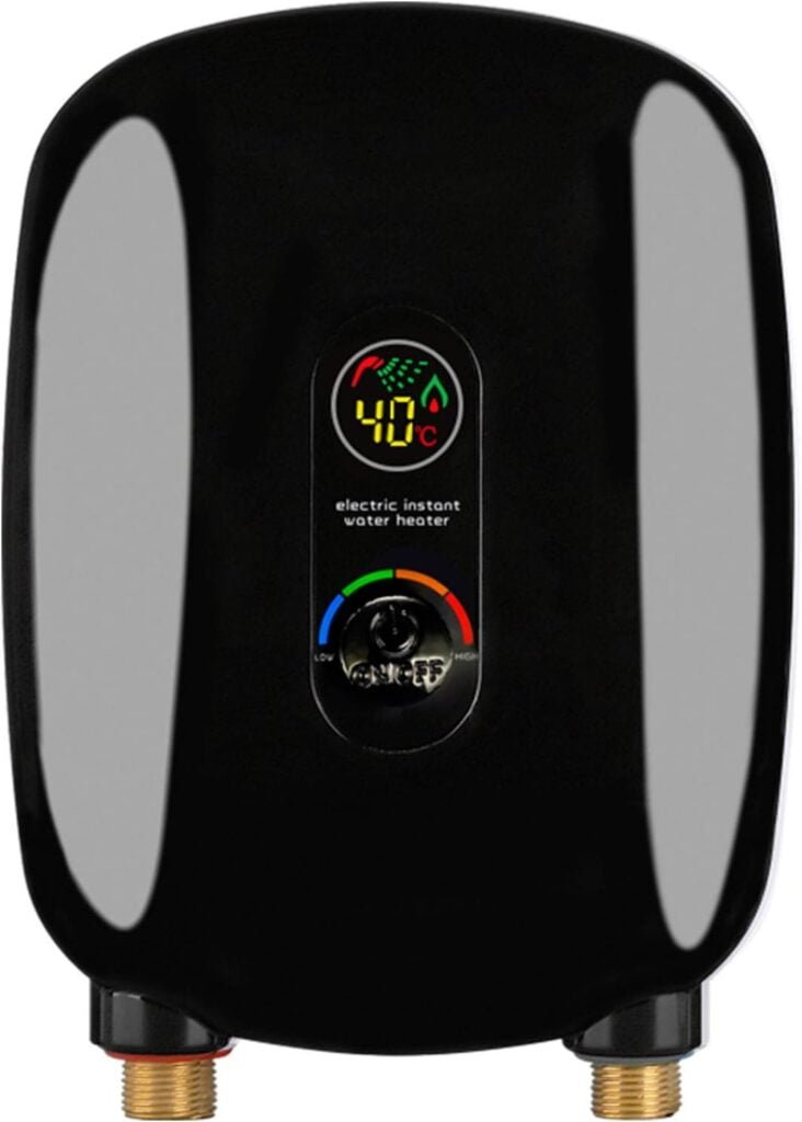 6500W 220V Tankless Water Heater Electric, Instant Hot Water with LCD Display, Electric Water Heater Whole House for Home Restaurant Office Hotel RV, 68~126°F