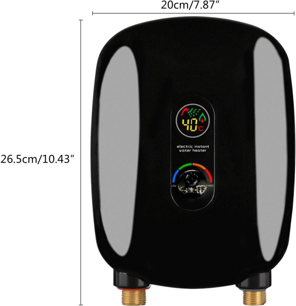 6500W 220V Tankless Water Heater Electric, Instant Hot Water with LCD Display, Electric Water Heater Whole House for Home Restaurant Office Hotel RV, 68~126°F