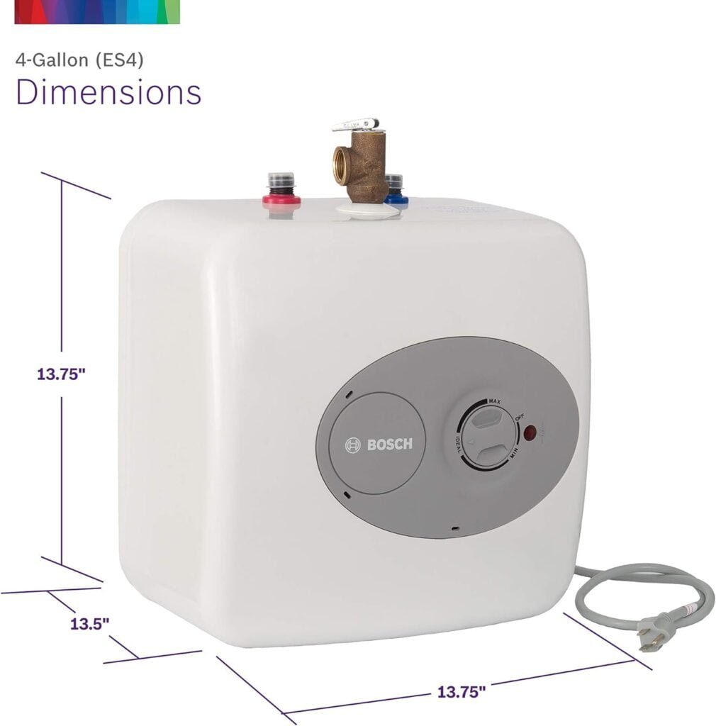 Bosch Electric Mini-Tank Water Heater Tronic 3000 T 4-Gallon (ES4) - Eliminate Time for Hot Water - Shelf, Wall or Floor Mounted Bosch Electric Mini-Tank Water Heater Tronic 3000 T 4-Gallon (ES4) - Eliminate Time for Hot Water - Shelf, Wall or Floor Mounted