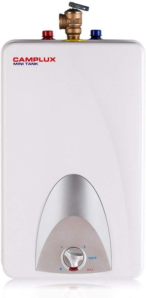 CAMPLUX Electric Hot Water Heater 6 Gallon, 120-Volt Corded Point of Use Mini-Tank Electric Water Heaters ME60 CAMPLUX Electric Hot Water Heater 6 Gallon, 120-Volt Corded Point of Use Mini-Tank Electric Water Heaters ME60