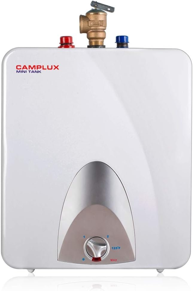 CAMPLUX Electric Hot Water Heater 6 Gallon, 120-Volt Corded Point of Use Mini-Tank Electric Water Heaters ME60 CAMPLUX Electric Hot Water Heater 6 Gallon, 120-Volt Corded Point of Use Mini-Tank Electric Water Heaters ME60