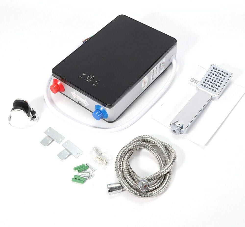 Electric Tankless Water Heater Instant Water Heating Machine Tankless Water Heater Electric for Bath Shower 6500W 220V Black/Red (Black) Electric Tankless Water Heater Instant Water Heating Machine Tankless Water Heater Electric for Bath Shower 6500W 220V Black/Red (Black)