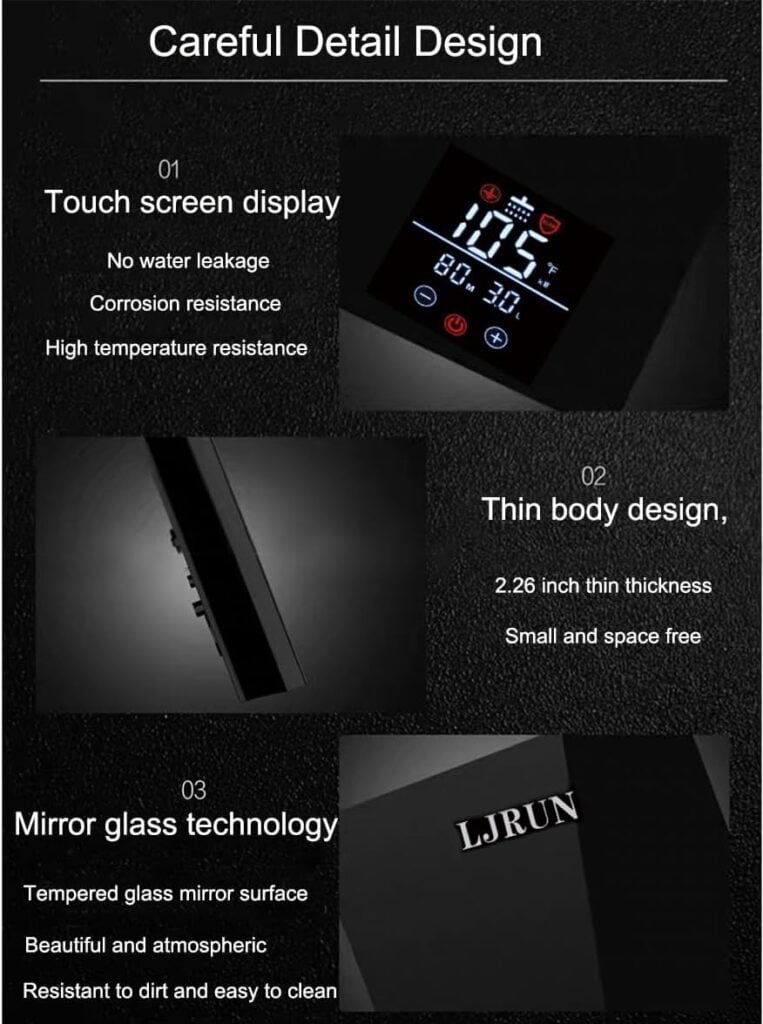 Electric Tankless Water Heater, LJRUN 11kW Instant Hot Water Heater on Demand 240V Point of Use Hot Water Heater for Kitchen Bathroom with Self-ModulationTechnology. (Black) Electric Tankless Water Heater, LJRUN 11kW Instant Hot Water Heater on Demand 240V Point of Use Hot Water Heater for Kitchen Bathroom with Self-ModulationTechnology. (Black)