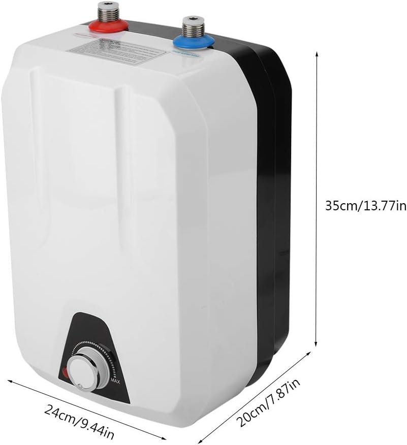 Electric Water Heater, 8L 1500W Mini Instant Electric Water Heater Tankless Shower Hot Water Heater System for Kitchen Household Washing Faucet Electric Water Heater, 8L 1500W Mini Instant Electric Water Heater Tankless Shower Hot Water Heater System for Kitchen Household Washing Faucet