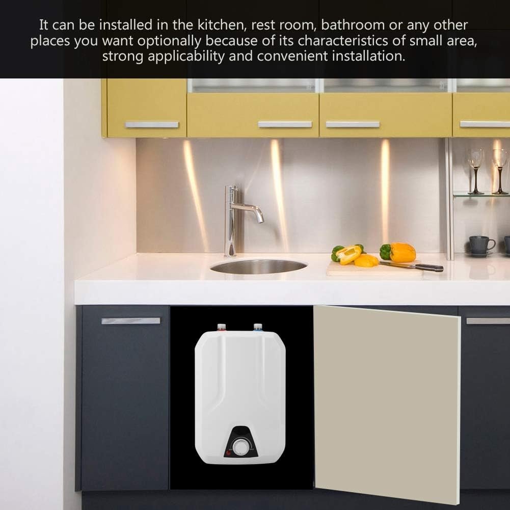 Electric Water Heater, 8L 1500W Mini Instant Electric Water Heater Tankless Shower Hot Water Heater System for Kitchen Household Washing Faucet Electric Water Heater, 8L 1500W Mini Instant Electric Water Heater Tankless Shower Hot Water Heater System for Kitchen Household Washing Faucet