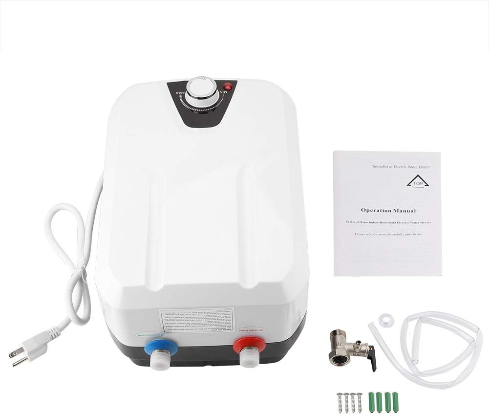 Electric Water Heater, 8L 1500W Mini Instant Electric Water Heater Tankless Shower Hot Water Heater System for Kitchen Household Washing Faucet Electric Water Heater, 8L 1500W Mini Instant Electric Water Heater Tankless Shower Hot Water Heater System for Kitchen Household Washing Faucet