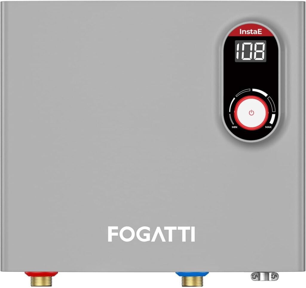 FOGATTI Electric Tankless Water Heater 18kW 240Volts - Endless On Demand Hot Water, Self-Adjustment Function, 2-3 Point of Use Hot Water for the Whole House Shower, With LED Digital Panel, Gray FOGATTI Electric Tankless Water Heater 18kW 240Volts - Endless On Demand Hot Water, Self-Adjustment Function, 2-3 Point of Use Hot Water for the Whole House Shower, With LED Digital Panel, Gray