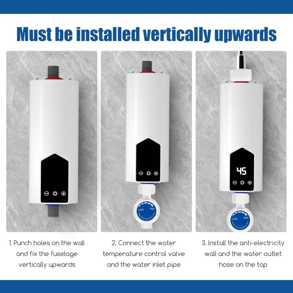 Instant Electric Bathroom Hot Water Heater 5500W 220V Whole House with Shower Head Set Mini Tankless Electric Water Heater LCD Digital Water Heater Use for RV,Camping,Pet,Barns-Shower Head Water Heate Instant Electric Bathroom Hot Water Heater 5500W 220V Whole House with Shower Head Set Mini Tankless Electric Water Heater LCD Digital Water Heater Use for RV,Camping,Pet,Barns-Shower Head Water Heate