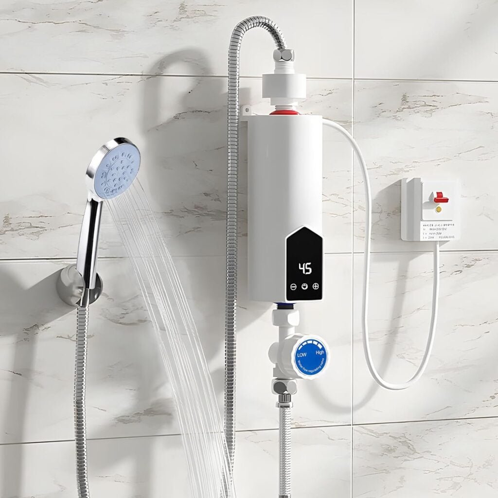 Instant Electric Bathroom Hot Water Heater 5500W 220V Whole House with Shower Head Set Mini Tankless Electric Water Heater LCD Digital Water Heater Use for RV,Camping,Pet,Barns-Shower Head Water Heate Instant Electric Bathroom Hot Water Heater 5500W 220V Whole House with Shower Head Set Mini Tankless Electric Water Heater LCD Digital Water Heater Use for RV,Camping,Pet,Barns-Shower Head Water Heate
