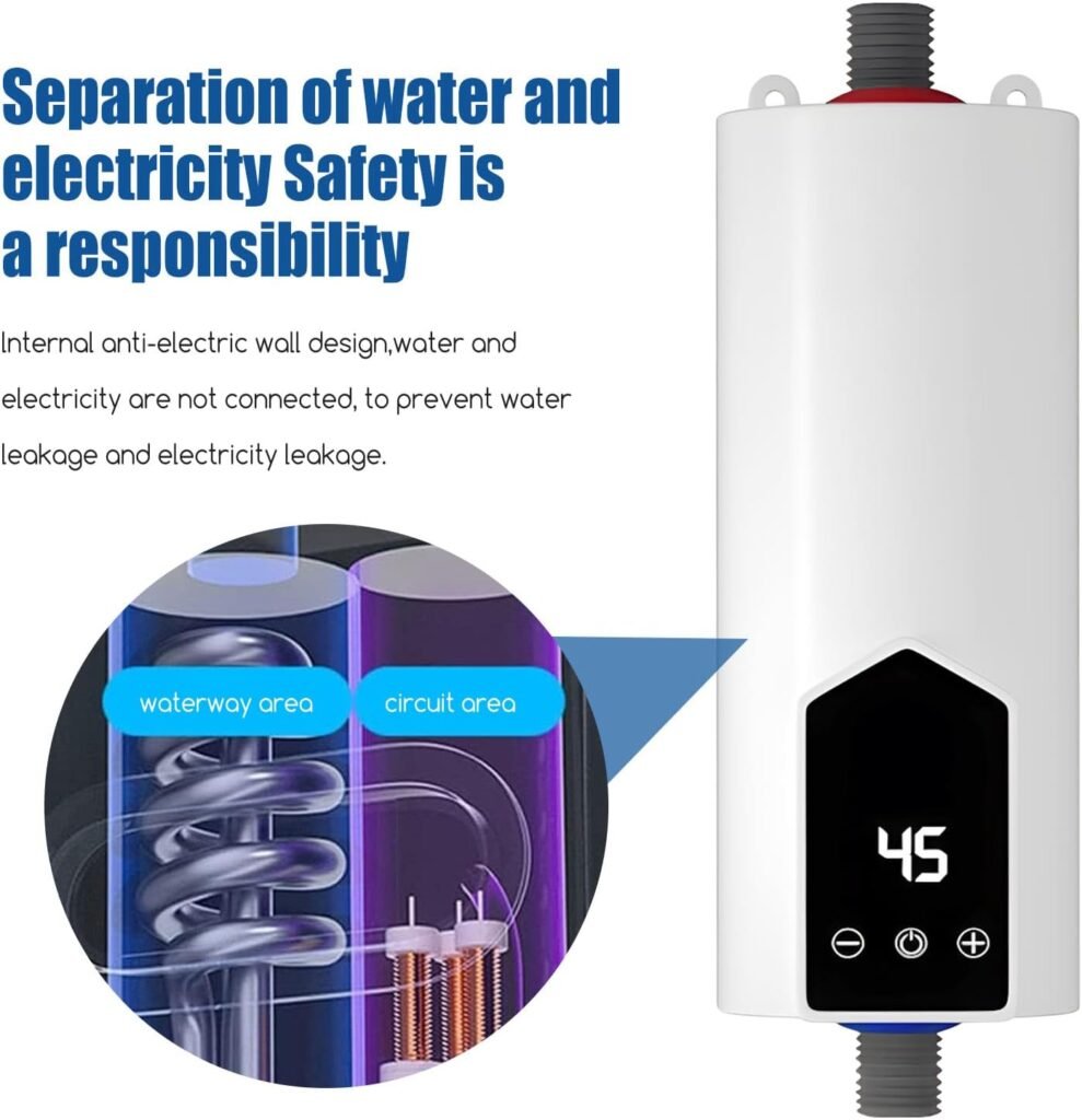 Instant Electric Bathroom Hot Water Heater 5500W 220V Whole House with Shower Head Set Mini Tankless Electric Water Heater LCD Digital Water Heater Use for RV,Camping,Pet,Barns-Shower Head Water Heate Instant Electric Bathroom Hot Water Heater 5500W 220V Whole House with Shower Head Set Mini Tankless Electric Water Heater LCD Digital Water Heater Use for RV,Camping,Pet,Barns-Shower Head Water Heate