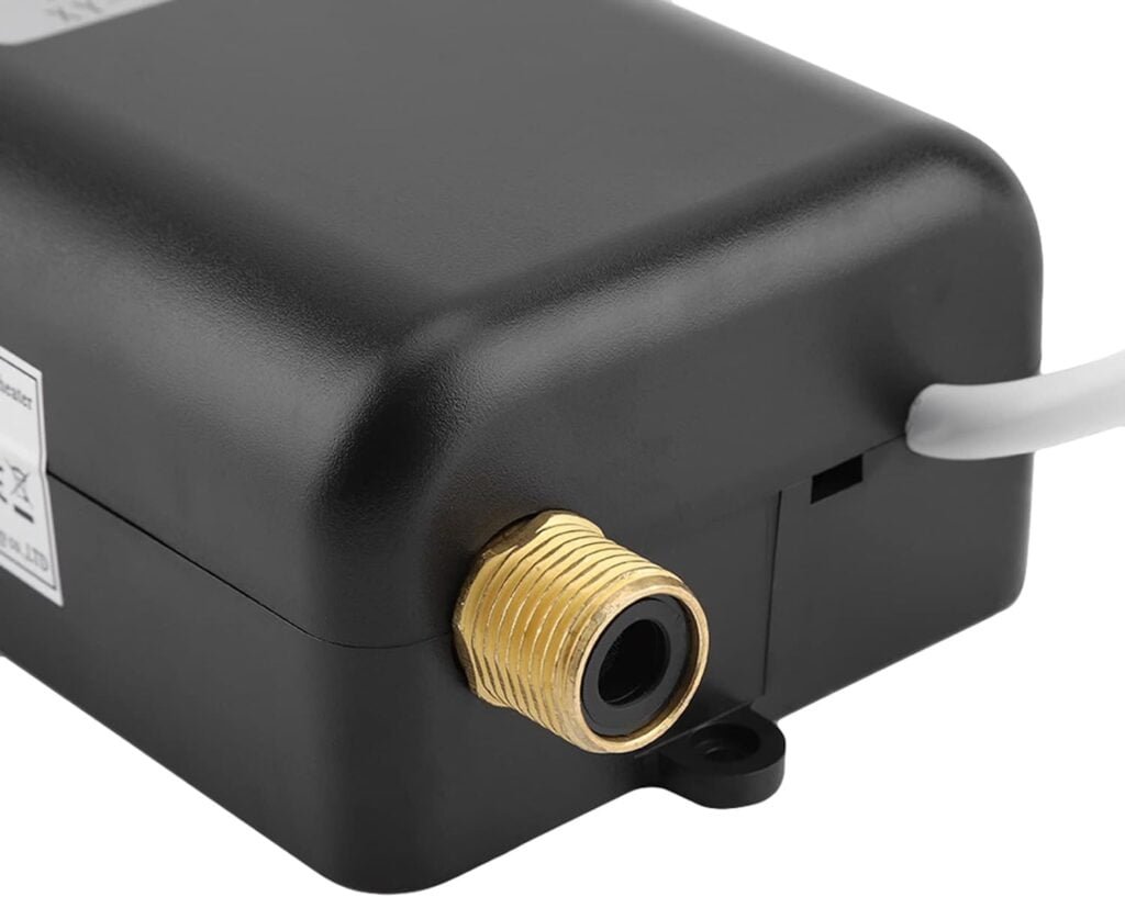 Instant Water Heater,110V 3000W Mini LCD Display Electric Tankless Hot Water Heater,Durable,Elegant and Fashionable for Bathroom Kitchen Washing,etc(US)(Black)