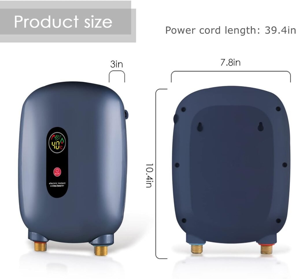 Tankless Electric Water Heater 110V 3000W Under Sink On Demand Instant Hot Water Heater for Kitchen Bathroom Washing (Blue) Tankless Electric Water Heater 110V 3000W Under Sink On Demand Instant Hot Water Heater for Kitchen Bathroom Washing (Blue)