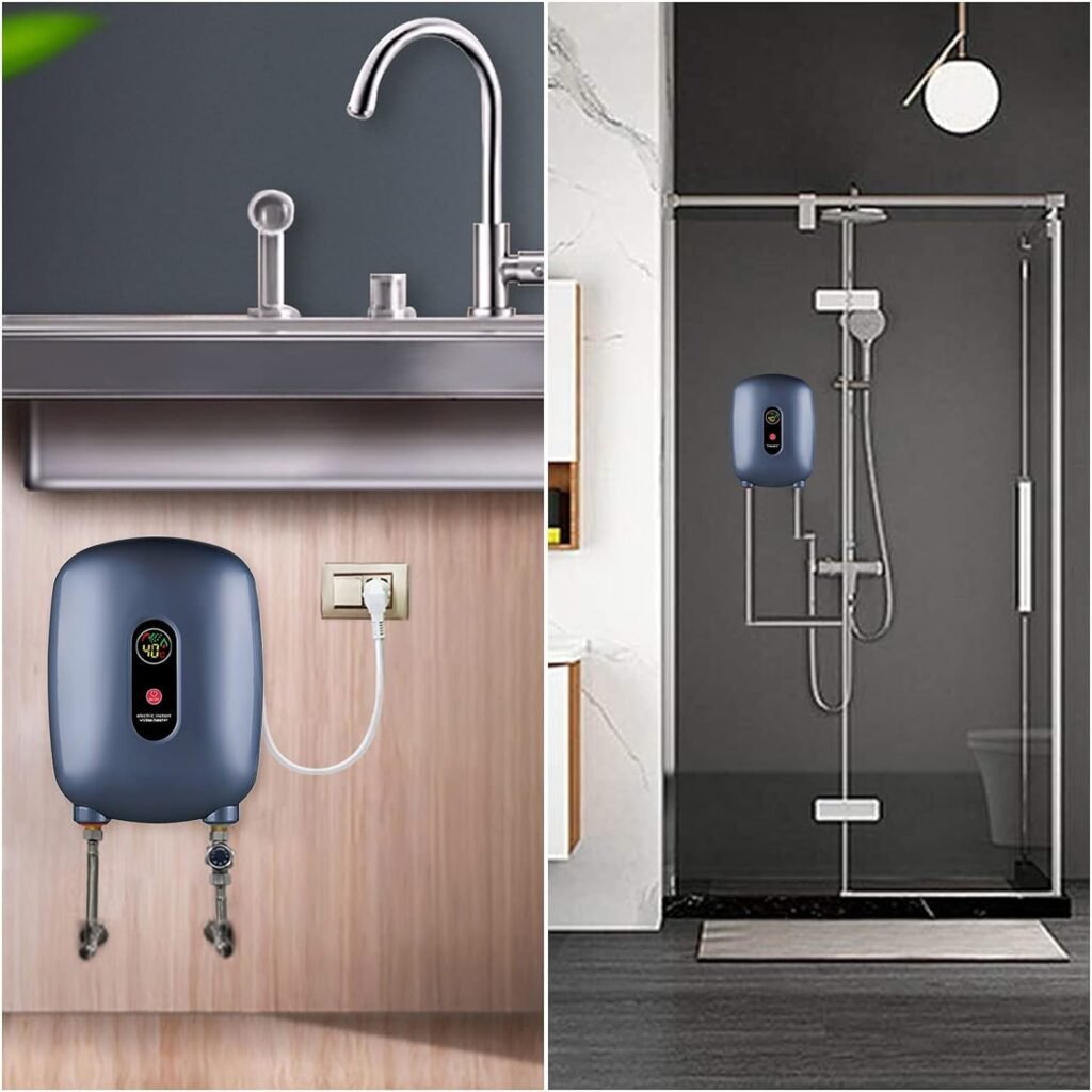 Tankless Electric Water Heater 110V 3000W Under Sink On Demand Instant Hot Water Heater for Kitchen Bathroom Washing (Blue) Tankless Electric Water Heater 110V 3000W Under Sink On Demand Instant Hot Water Heater for Kitchen Bathroom Washing (Blue)