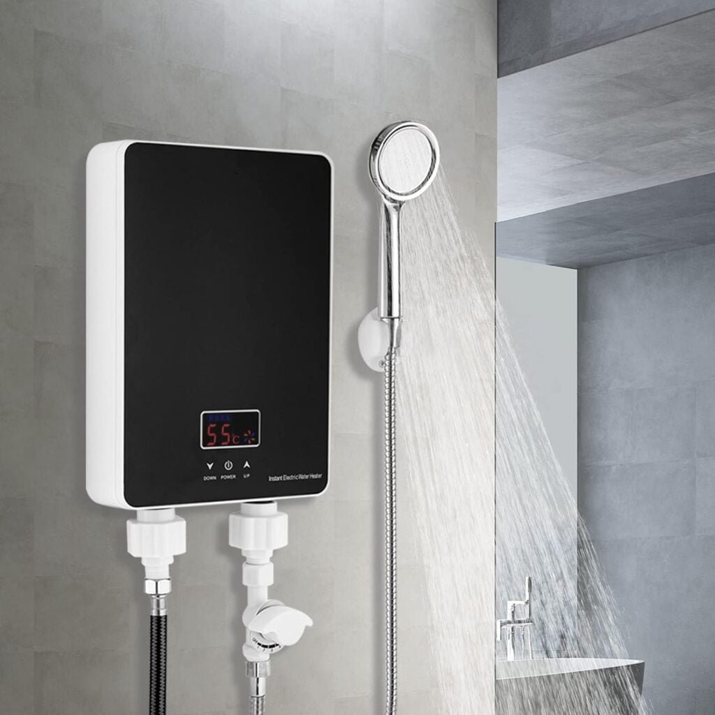Tankless Water Heater, 6000W Electric Water Heater with LED Display, 110V On Demand Instant Hot Water Heater, Electric Instant Water Heater for Home Kitchen Bathroom Tankless Water Heater, 6000W Electric Water Heater with LED Display, 110V On Demand Instant Hot Water Heater, Electric Instant Water Heater for Home Kitchen Bathroom