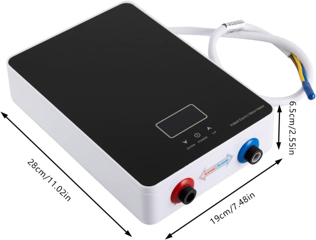 Tankless Water Heater, 6000W Electric Water Heater with LED Display, 110V On Demand Instant Hot Water Heater, Electric Instant Water Heater for Home Kitchen Bathroom Tankless Water Heater, 6000W Electric Water Heater with LED Display, 110V On Demand Instant Hot Water Heater, Electric Instant Water Heater for Home Kitchen Bathroom