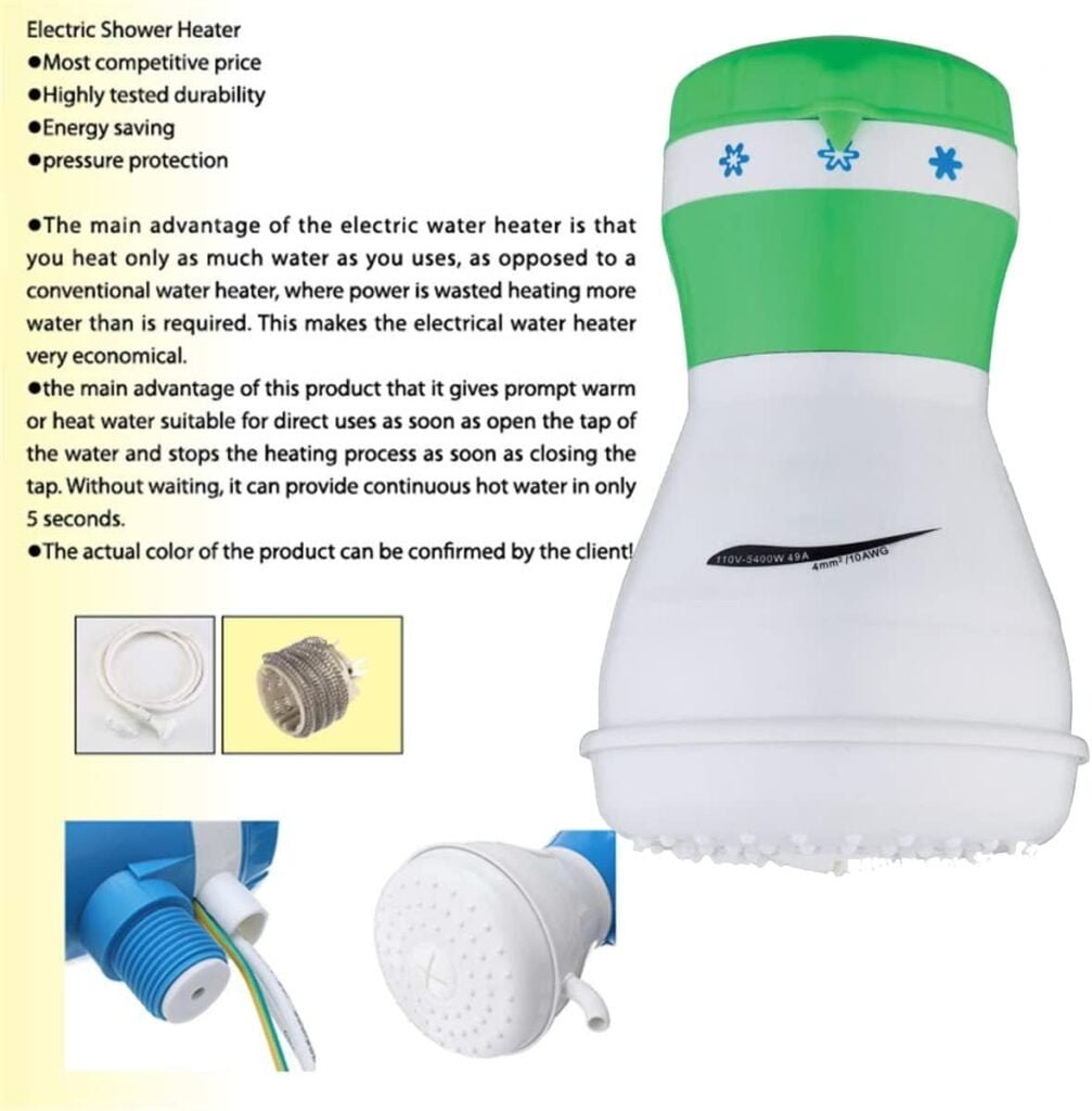 tankless water heater electric 110V Electric Shower Head Water Heater Instant Hot Water Heater Shower Head Tankless Bath Pool Cabin Water Shower Head Heater with Plastic Tube tankless water heater electric 110V Electric Shower Head Water Heater Instant Hot Water Heater Shower Head Tankless Bath Pool Cabin Water Shower Head Heater with Plastic Tube