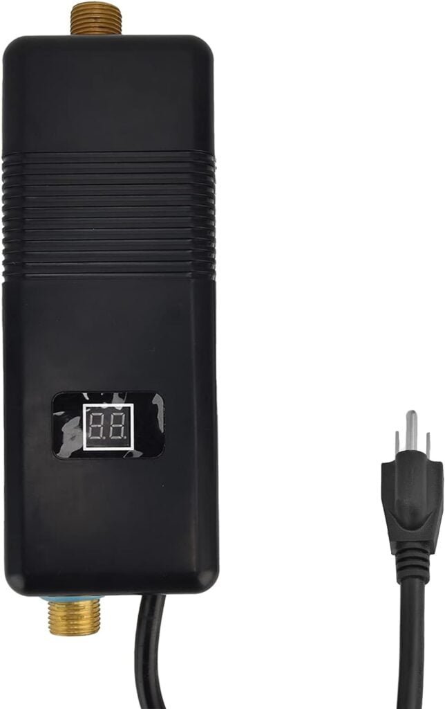 Tankless Water Heater Electric 3KW, Hot Water Heater Digital Display,Mini Electric Instant Hot Water Heater Under Sink,Overheating Protection,for Home Bathroom Kitchen Washing(US 110V) Tankless Water Heater Electric 3KW, Hot Water Heater Digital Display,Mini Electric Instant Hot Water Heater Under Sink,Overheating Protection,for Home Bathroom Kitchen Washing(US 110V)